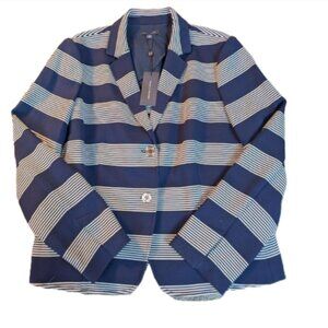 NWT Tommy Hilfiger Navy Striped Blazer Jacket Size XL